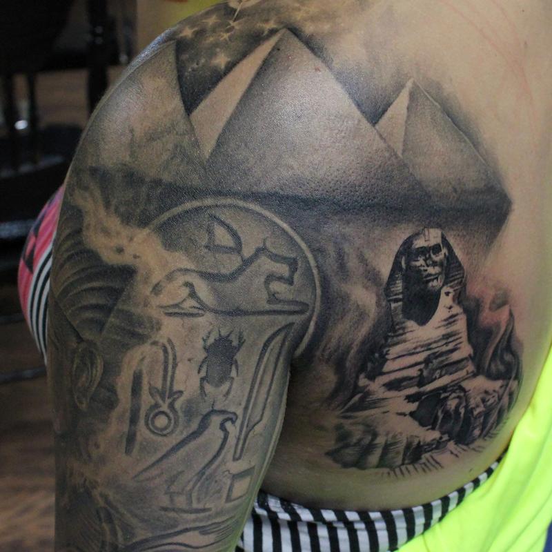 Dark Age Tattoo Studio Tattoos Back & Chest Great Sphinx of Giza
